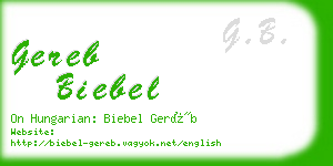 gereb biebel business card